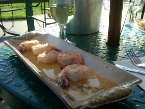 Tequila Shrimp. A favorite appetizer... jumbo shrimp with a tequila, lime and garlic sauce.